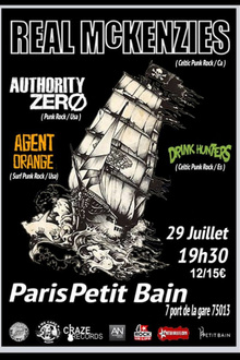 The Real McKenzies + Authority Zero + Agent Orange + Drink Hunters