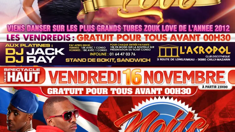 La Nuit Du Zouk Love et Noite Sab Pa kaga