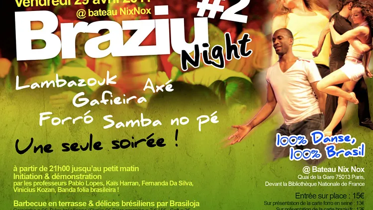 Braziu Night #2, 100% danse, 100% Brésil, 100% cal