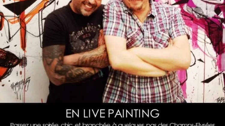 «Live painting» du collectif NakedParis au Renaissance Arc de Triomphe