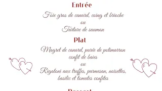 dîner dansant de la Saint-Valentin