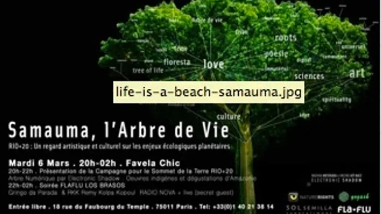 LA FLU WEEK BRASIL: LIFE IS A BEACH! projet invité :Samauma, l'arbre de vie!