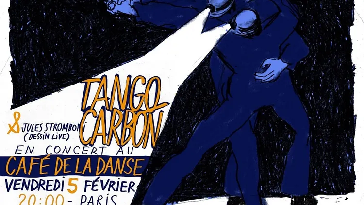 Tango Carbon (+ dessin live de Jules Stromboni) en concert