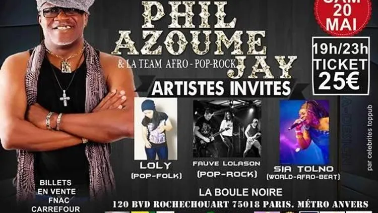 Phil Azoumé Jay en concert live à La Boule Noire