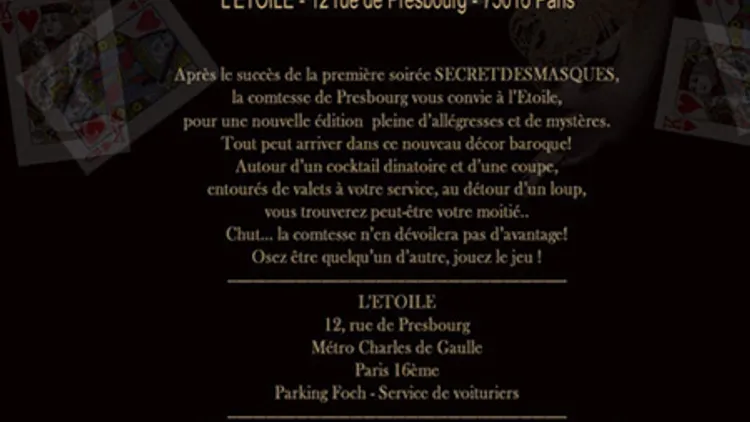 Vous aimez les secrets...Rendez vous à L'Etoile