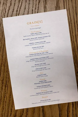 Grains Restaurant Paris