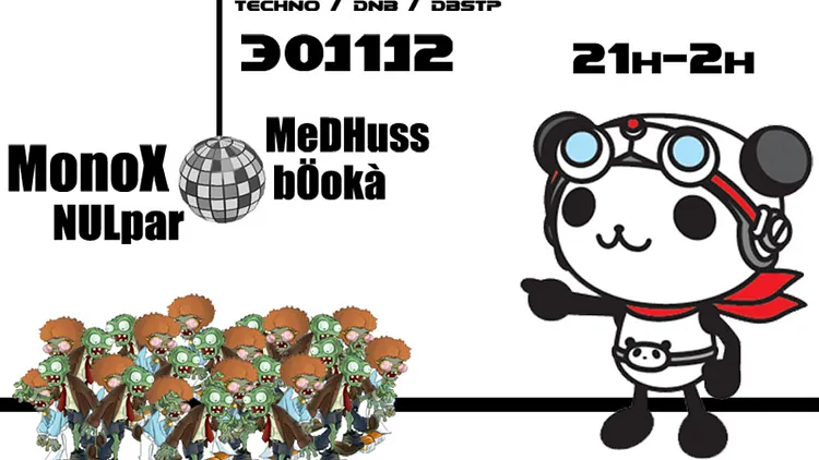 Panda play , zombie Dance