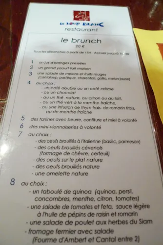 Le Loup Blanc Restaurant Paris