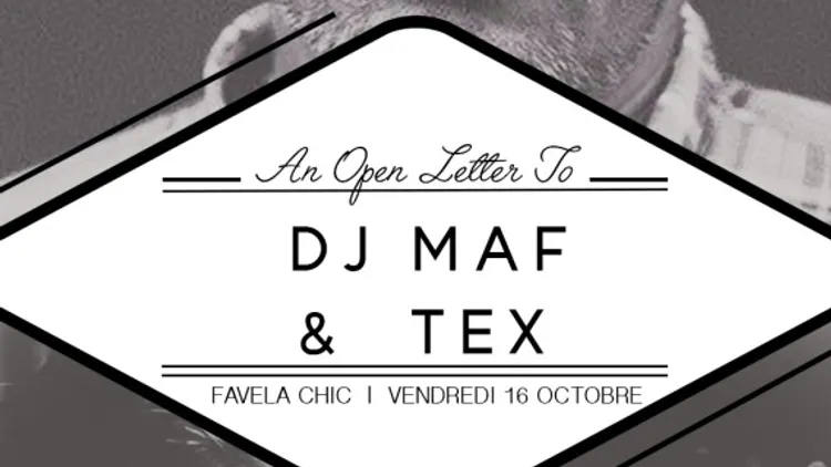 AN OPEN LETTER TO DJ MAF FEAT TEX