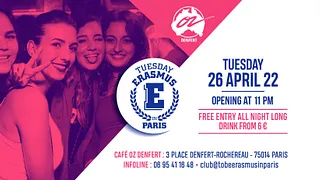 TUESDAY ERASMUS IN PARIS