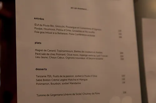 Plume Restaurant Paris