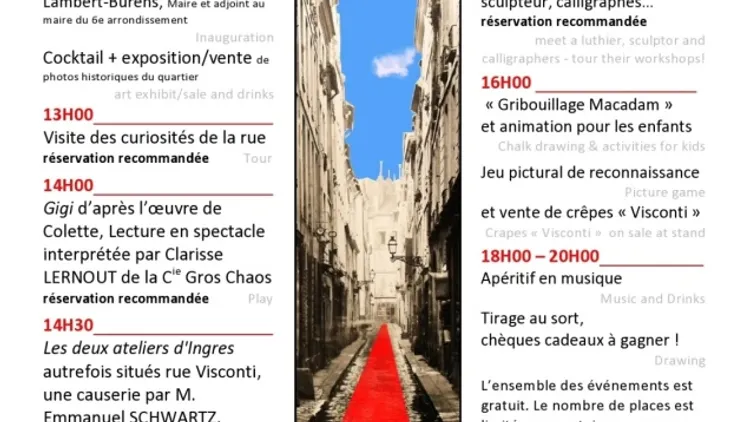 Journée du patrimoine - rue Visconti