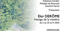 Vernissage de l'exposition d'Eloi Derome " Vestige de la matière"
