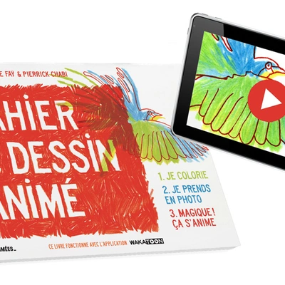Cahier Animé, les coloriages des enfants s'animent sur tablettes