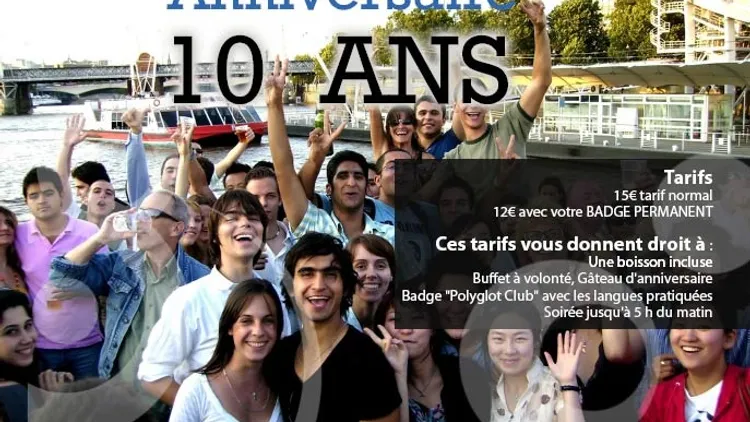 Anniversaire 10 ANS Polyglot Club