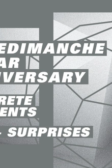 Samedimanche CONCRETE Anniversaire 6 Ans [gratuit]