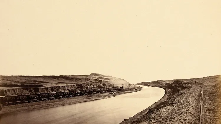 Le chantier du Canal de Suez Photographes de Louis Cuvier