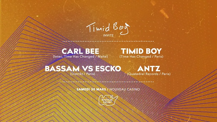 Timid Boy Invite: Carl Bee, Bassam vs Escko, Antz, Timid Boy