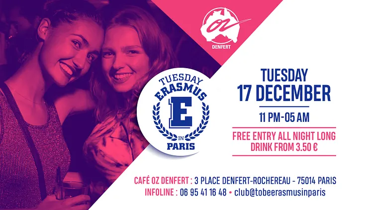 TUESDAY ERASMUS IN PARIS