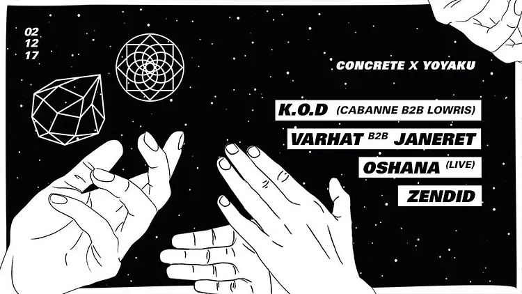 Concrete X Yoyaku: KOD, Varhat b2b Janeret, Oshana , Zendid
