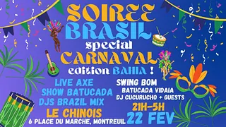 Soirée do Brésil spécial Carnaval édition Bahia à Le Chinois !!