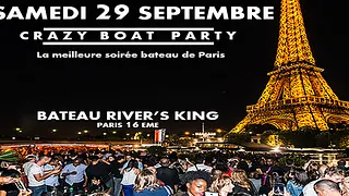 CRAZY BOAT (CROISIERE, OPEN BAR, BUFFET, FILLE=GRATUIT, 2 AMBIANCES, TOUR EIFFEL, TERRASSE, MOJITOS)