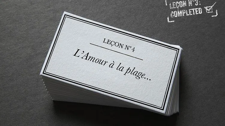 Leçon N4 : Faire l'amour sur la plage