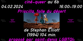 Ciné-Queer — Projection du film Priscilla, Folle du Désert