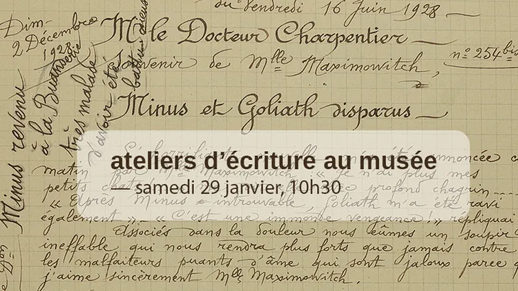 Atelier d'écriture, autour de l'exposition Maisons
