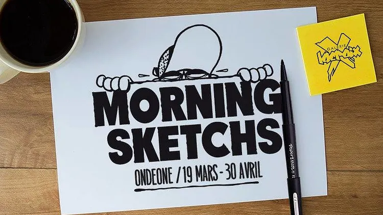 "Morning Sketchs" by Ondeone   L'expo' anniversaire s'installe à Belleville !