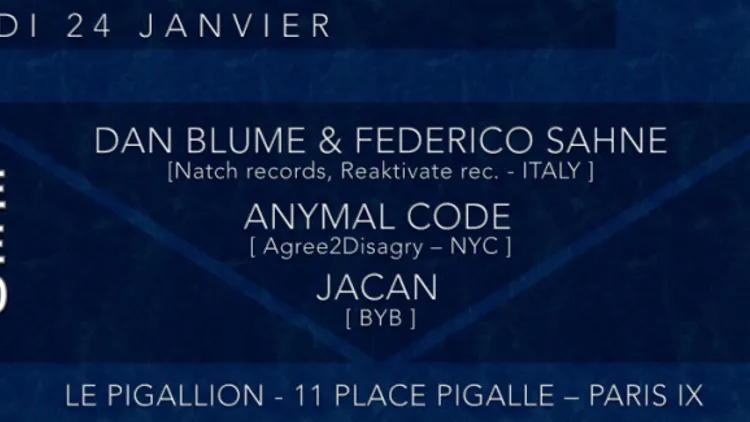 SHELTER 00 with Dan Blume & Federico Sahne,  Anymal Code & Jacan