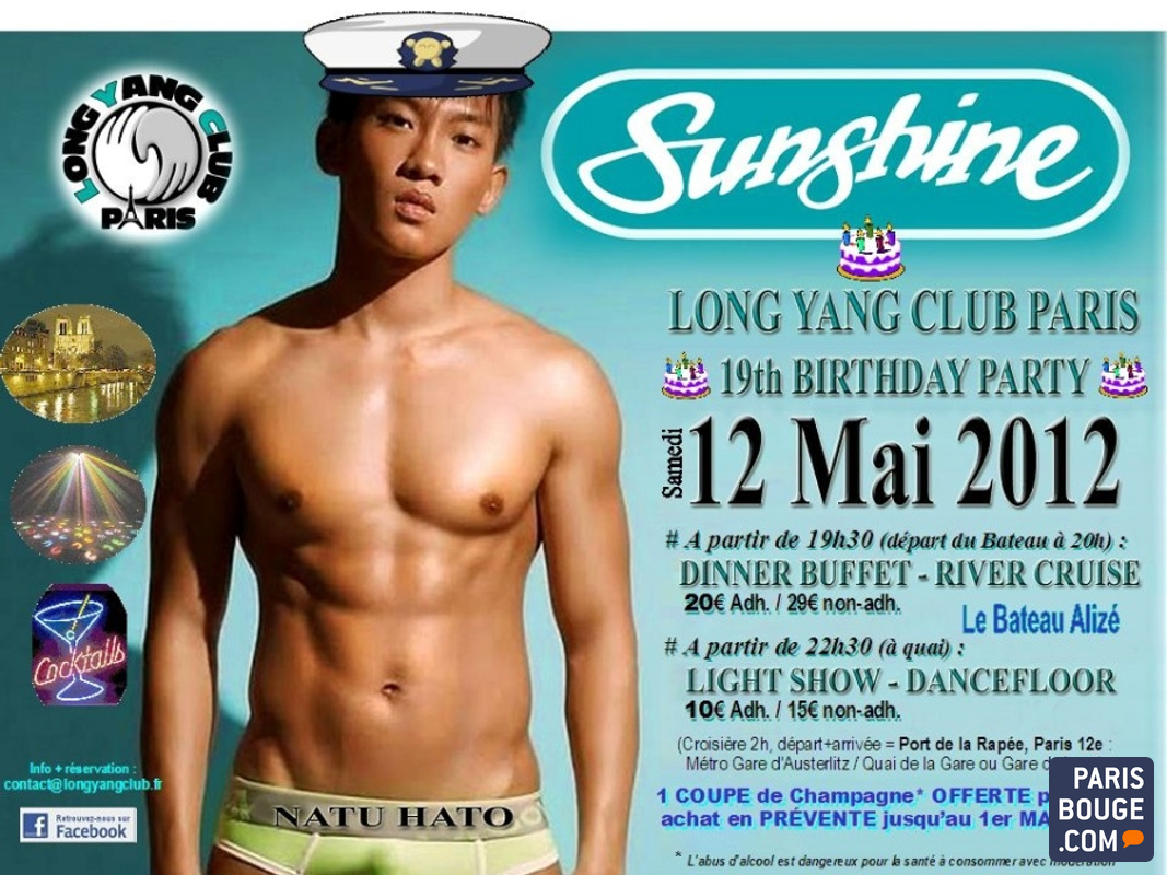 19e ANNIVERSAIRE du Long Yang Club Paris - bateau alizé - 12 mai 2012