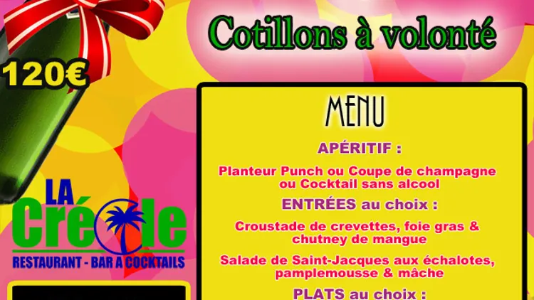 Réveillon du jour de l'an à La Créole