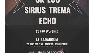 [CONCERT] IGGY MAGAZINE LIVE : OKLOU + SIRÏUS TRÉMA + ECHO _ 22 MAR _ BADABOUM