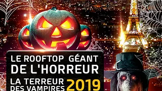 ROOFTOP HALLOWEEN EXCEPTIONNEL TOUR EIFFEL 2000 M2 DE VUE PANORAMIQUE + DE 2000 VAMPIRES