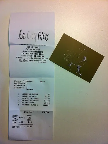 Le Coq et Fils Restaurant Shop Paris
