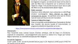 Stage choral dans le Perche en juillet : Stabat Mater de Pergolèse