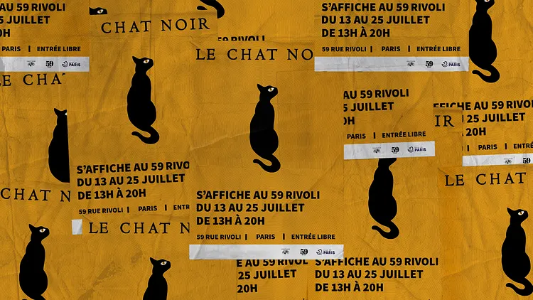 Le Chat Noir s'affiche au 59 Rivoli