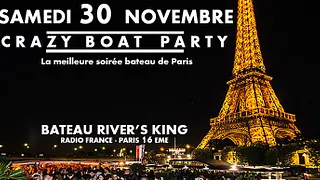 Crazy Boat Latino Croisière Tour Eiffel - Fille = Gratuit  SALSA BACHATA KIZOMBA
