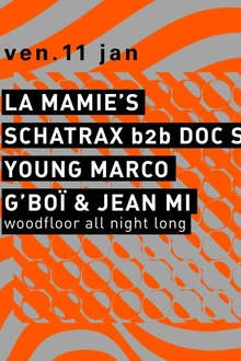 Concrete: La Mamie's, Schatrax b2b Doc Scott, Young Marco