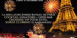 CRAZY BOAT TOUR EIFFEL CROISIERE VIP NEW YEAR 2019 (OPEN BAR / 2 AMBIANCES)