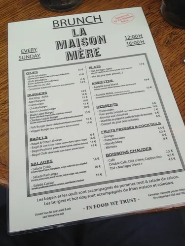La Maison Mère Restaurant Paris