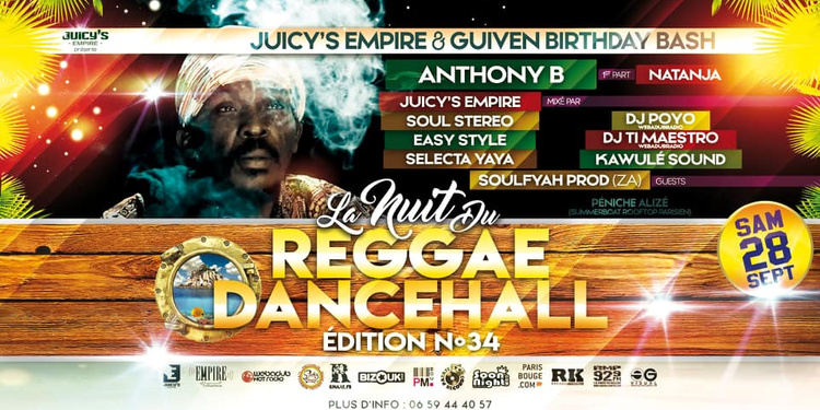 la nuit du reggae dancehall N°34 Anthony B from Jamaican en showcse