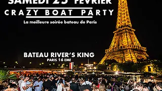 CRAZY BOAT (CROISIERE, OPEN BAR, BUFFET, FILLE=GRATUIT, 2 AMBIANCES, TOUR EIFFEL, TERRASSE, MOJITOS)