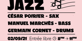 Jazz Jam aux Piaules Belleville avec César Poirier, Manuel Marchès et Germain Cornet