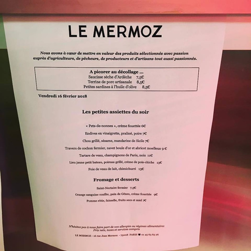 Le Mermoz Restaurant Paris