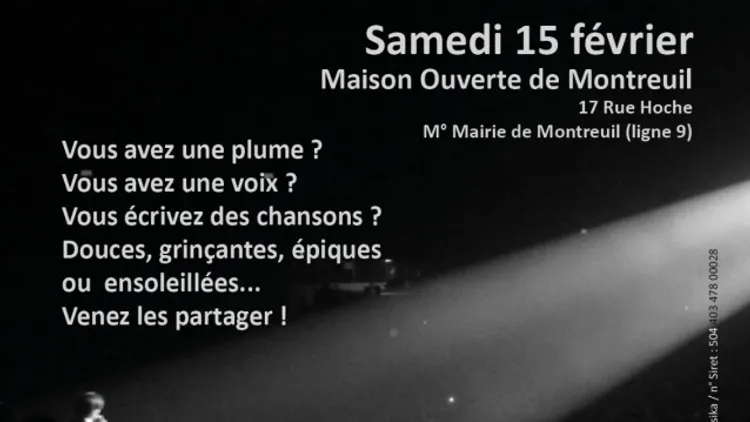 Scène ouverte chanson animée par Elie Guillou