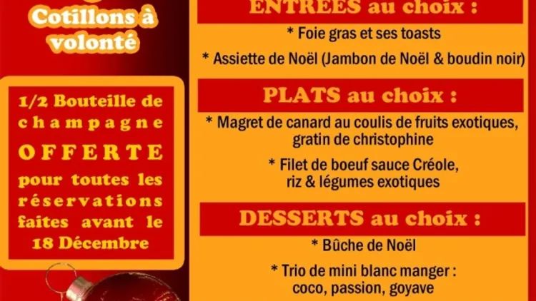 Soirée de noël au Caffé Créole