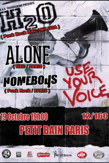 H2O en concert avec Alone et Homeboys