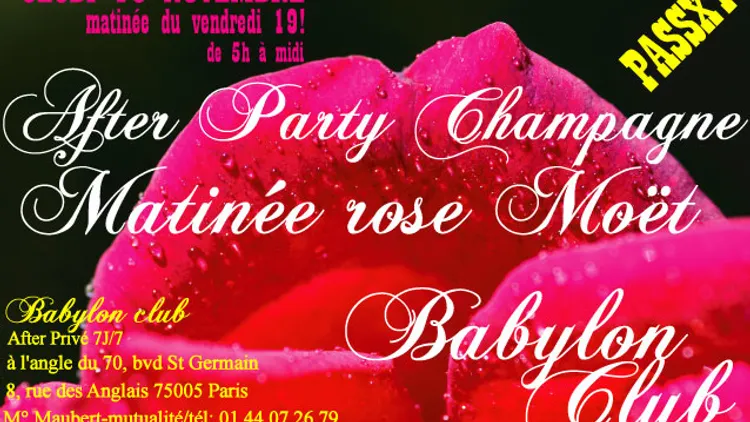 After Party After Champagne matinée rose Moët